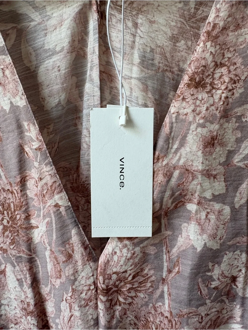 NWT Vince Floral V-Neck Midi Dress - Picture 5 of 14